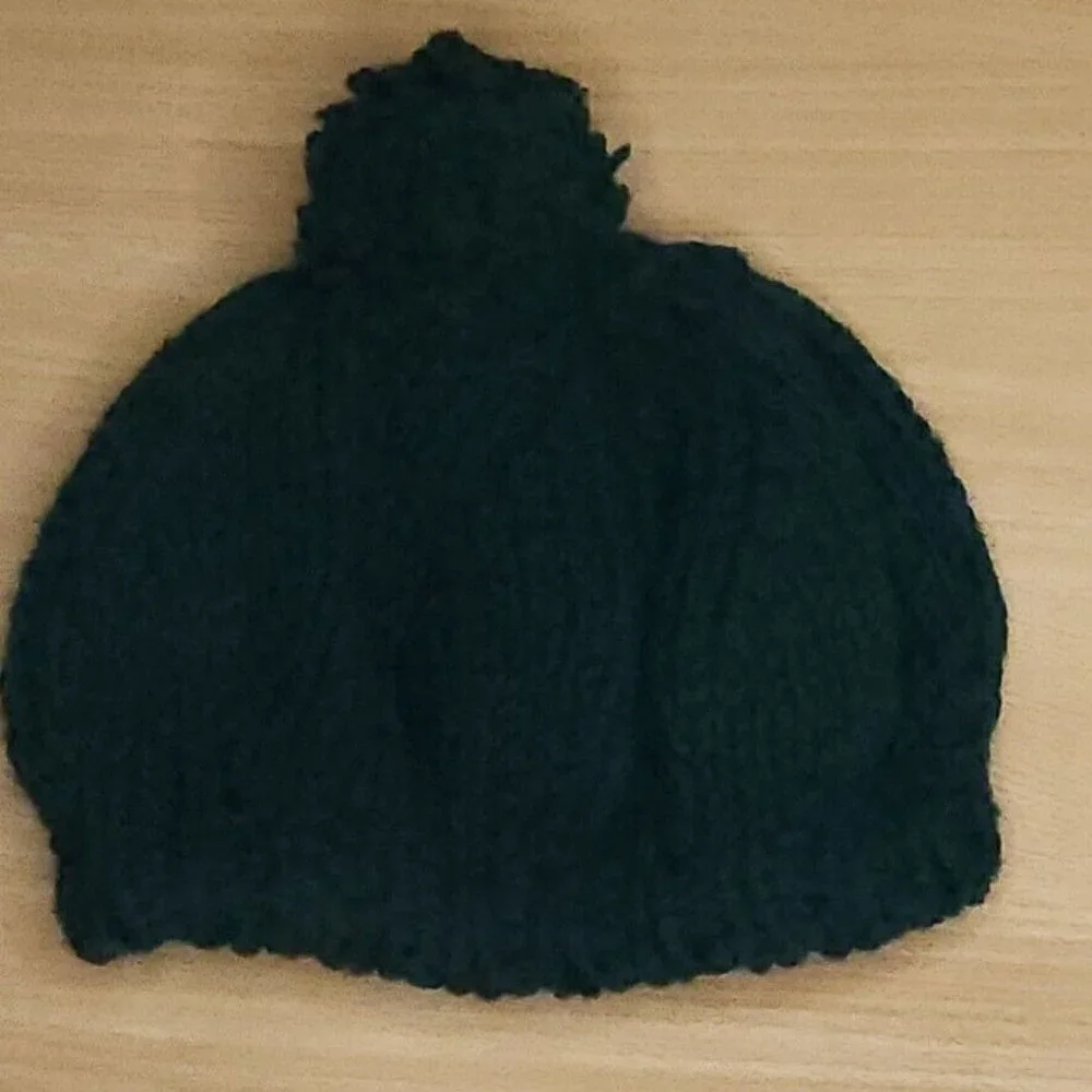 Unbranded Handmade Toddler Knit Teal Hat